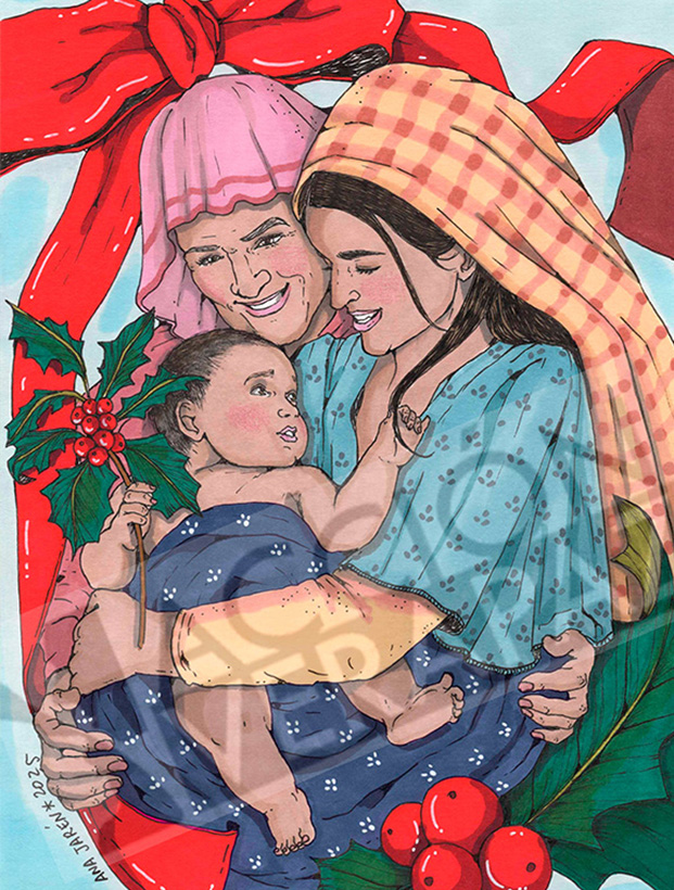 Modelo 1 de postal solidaria 2025 - de Ana Jarén