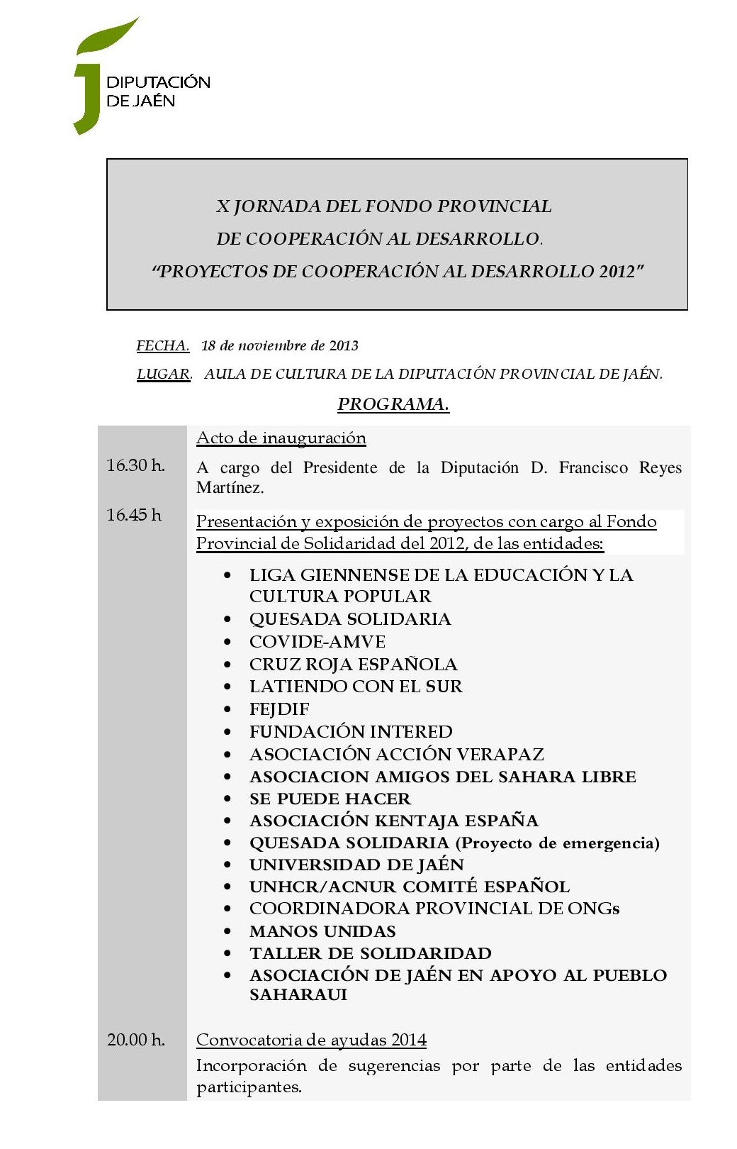 Programa X Jornadas